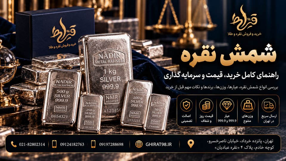 شمش نقره چیست؟ راهنمای کامل خرید، قیمت، عیار و سرمایهگذاری