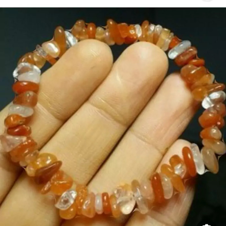 دستبند زنانه سنگ عقیق کارنلین طبیعی