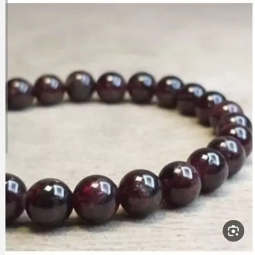 دستبند زنانه سنگ گارنت طبیعی قیراط98