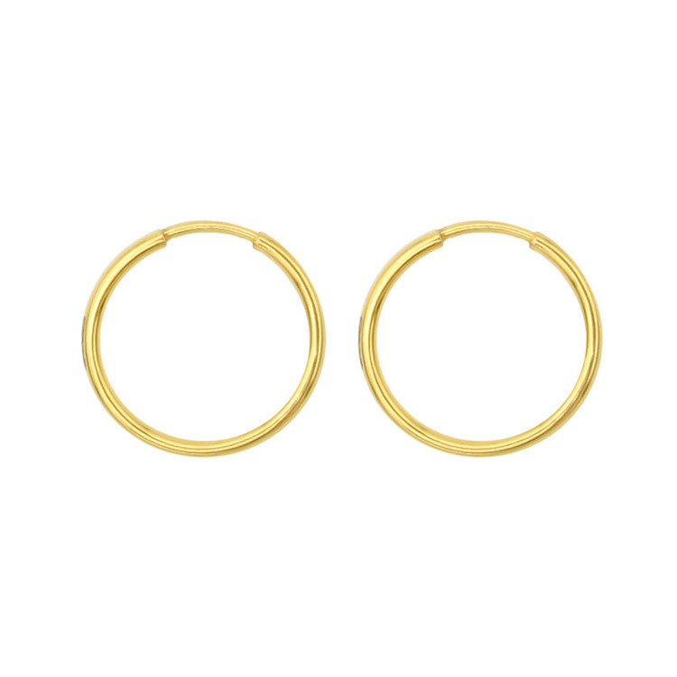 گوشواره طلا 18 عیار زنانه قیراط98 مدل حلقه ای کد KE013