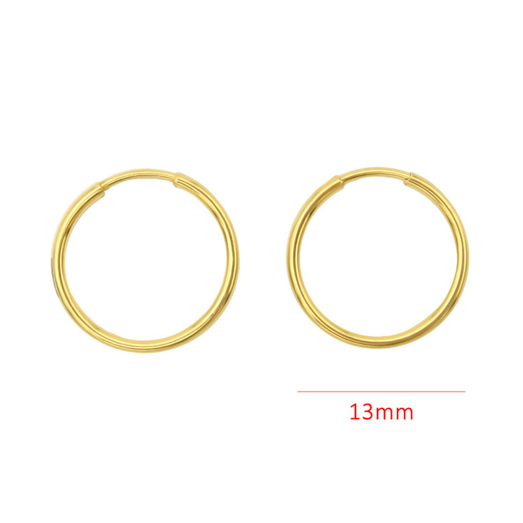 گوشواره طلا 18 عیار زنانه قیراط98 مدل حلقه ای کد KE013