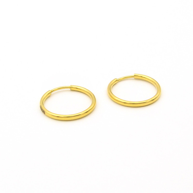 گوشواره طلا 18 عیار زنانه قیراط98 مدل حلقه ای کد KE013