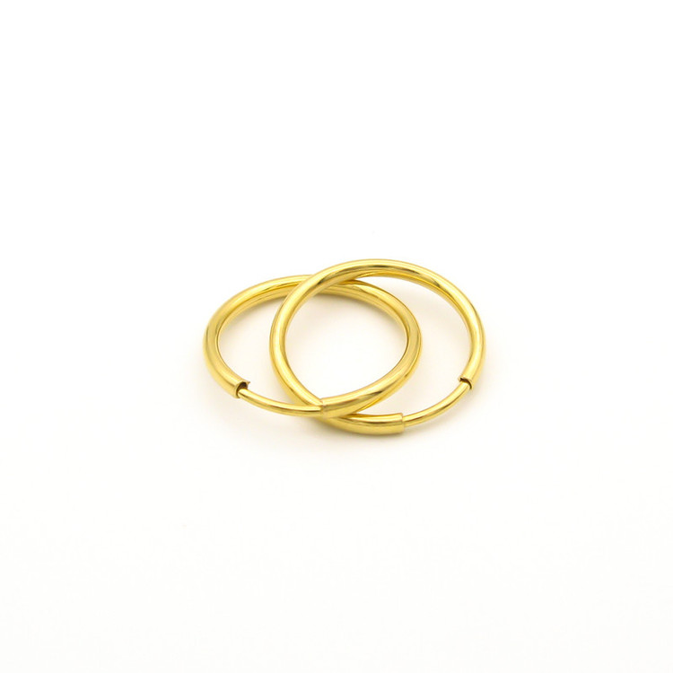 گوشواره طلا 18 عیار زنانه قیراط98 مدل حلقه ای کد KE013