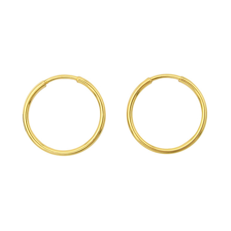 گوشواره طلا 18 عیار زنانه قیراط98 مدل حلقه ای کد KE013