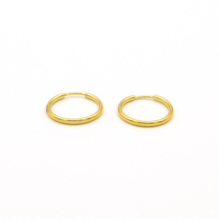 گوشواره طلا 18 عیار زنانه قیراط98 مدل حلقه ای کد KE013