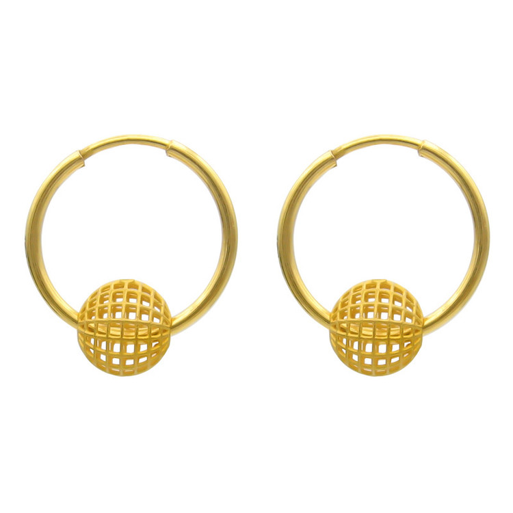 گوشواره طلا 18 عیار زنانه قیراط98 مدل فیوژن کد KE019