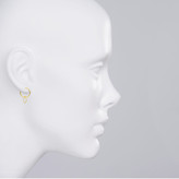 گوشواره طلا 18 عیار زنانه قیراط98 مدل حلقه ای با آویز کد KE016