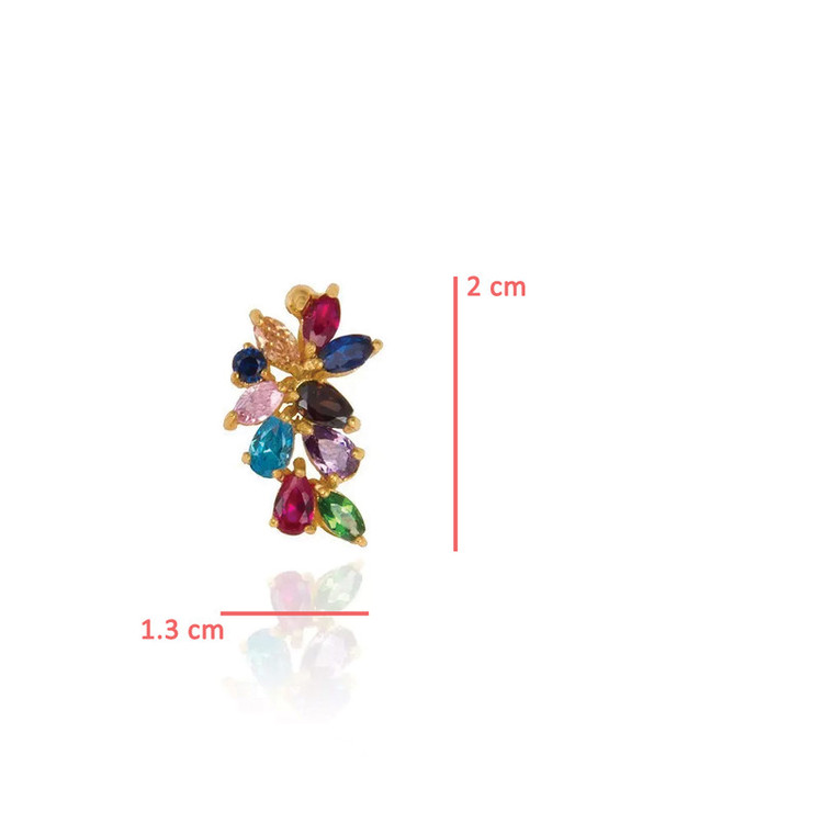 گوشواره طلا 18 عیار زنانه قیراط98 مدل ke037