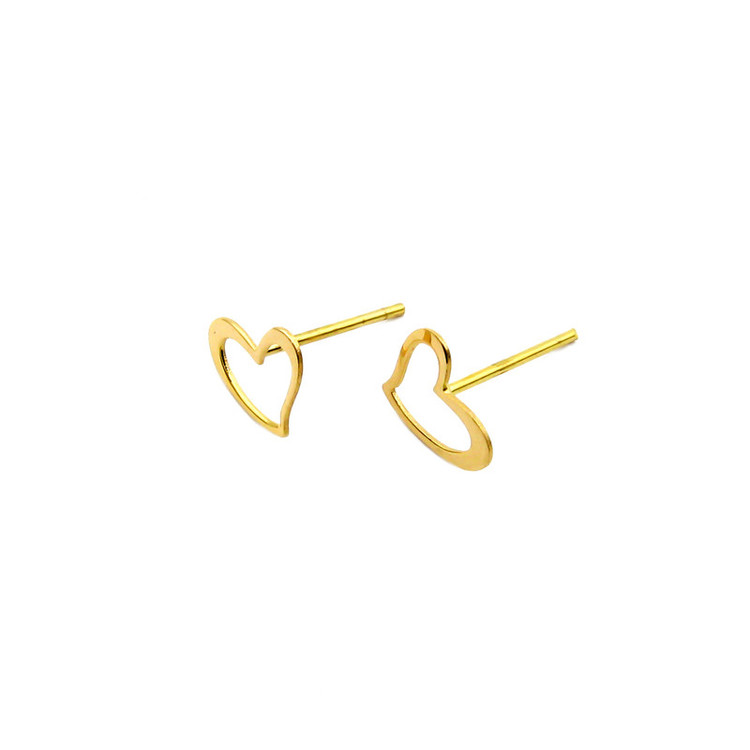 گوشواره طلا 18 عیار زنانه قیراط98 مدل قلب کد KE005