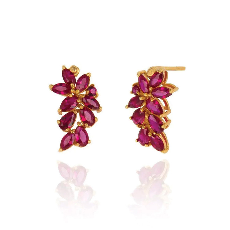 گوشواره طلا 18 عیار زنانه قیراط98 مدل ke038