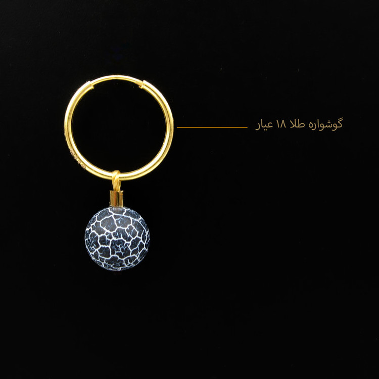 گوشواره طلا 18 عیار زنانه قیراط98 مدل ke030