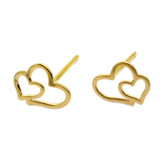 گوشواره طلا 18 عیار زنانه قیراط98 طرح قلب کد KE002