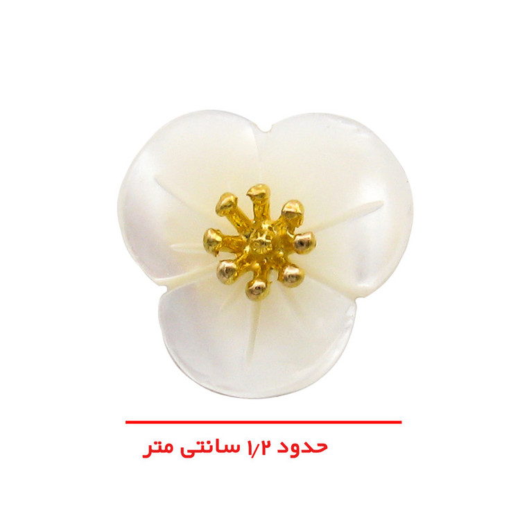 نیم ست طلا 18 عیار زنانه قیراط98 مدل گل و صدف کد KS026