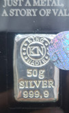 شمش نقره ترکیهای ندیر 50 گرمی KING NADIR عیار 999.9 – نقره فوق خالص