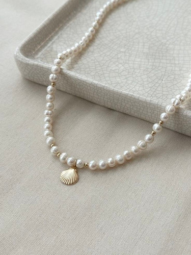 گردنبند مروارید اصل (پرورشی و طبیعی) کد 92