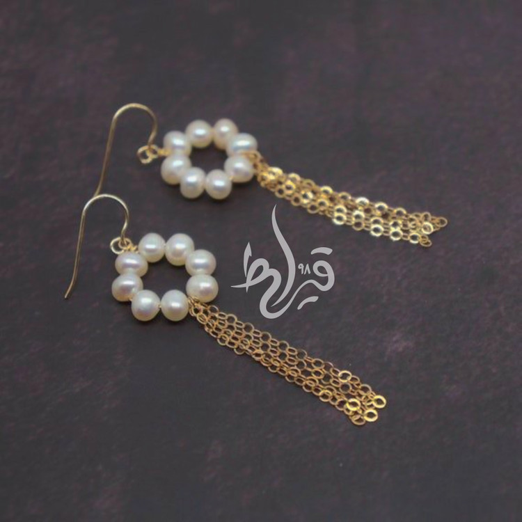 گوشواره مروارید طبیعی کد۷۸ قیراط۹۸