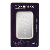 شمش نقره 100 گرمی توکنیکو عیار 999.9 | شمش نقره ایرانی TOKENIKO | قیراط98