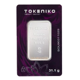 شمش نقره 1 اونسی (31.1 گرمی) توکنیکو عیار 999.9 | شمش نقره ایرانی TOKENIKO | قیراط98