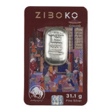 شمش نقره 1 اونسی (31.1 گرمی) زیبوکو اردیبهشت عیار 999 | شمش نقره Zioboco سری اردیبهشت | قیراط98