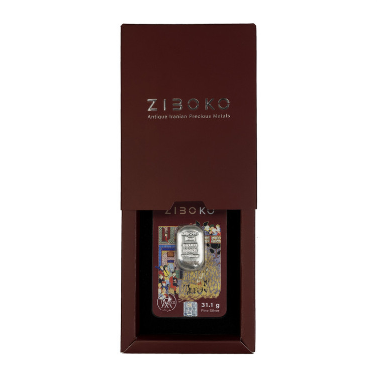 شمش نقره 1 اونسی (31.1 گرمی) زیبوکو خرداد عیار 999 | شمش نقره Zioboco سری خرداد | قیراط98