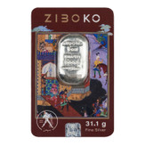 شمش نقره 1 اونسی (31.1 گرمی) زیبوکو بهمن عیار 999 | شمش نقره Zioboco | قیراط98