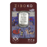 شمش نقره 1 اونسی (31.1 گرمی) زیبوکو اسفند عیار 999 | شمش نقره Zioboco | قیراط98