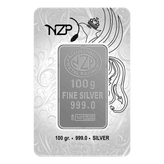شمش نقره 100 گرمی NZP عیار 999 – نقره خالص اصل