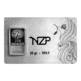 شمش نقره 20 گرمی NZP عیار 999 – نقره خالص اصل