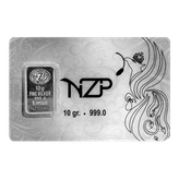 شمش نقره 10 گرمی NZP عیار 999 – نقره خالص اصل