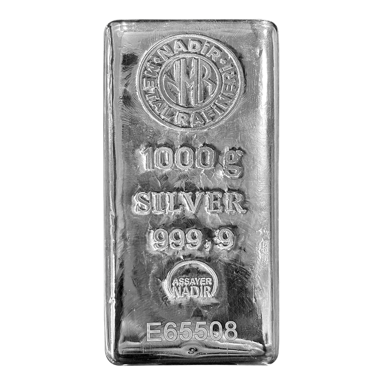 شمش نقره ندیر ، نادیر 1000 گرمی نادیر ترکیه (Nadir) عیار 999.9 | 1 کیلویی ندیر نادیر