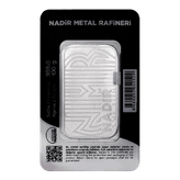 شمش نقره 100 گرمی عیار 999 نادیر ترکیه (Nadir Metal)