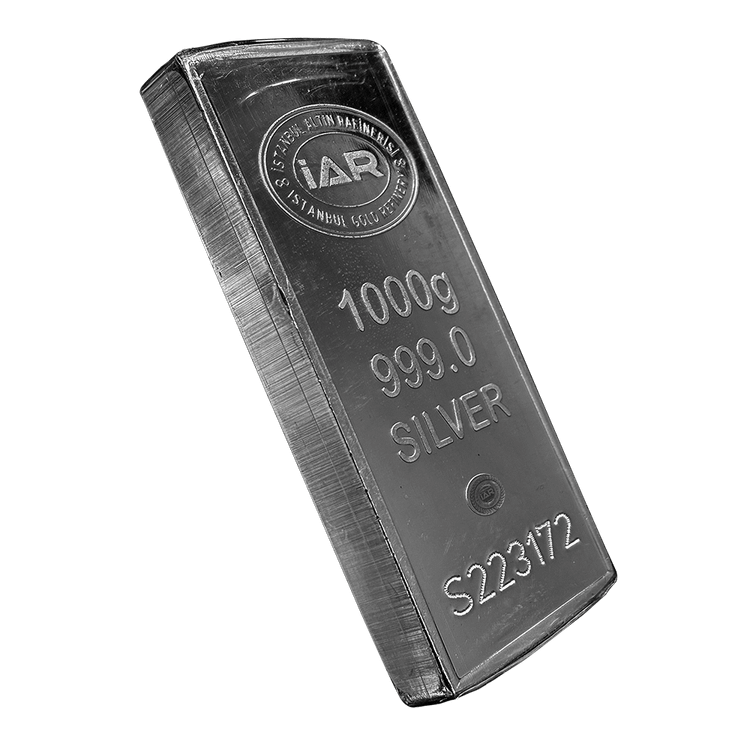 شمش نقره ۱ کیلوگرمی عیار 999.0 ای اِی آر ترکیه (IAR)