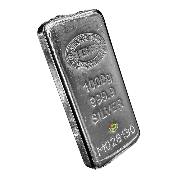 شمش نقره ۱ کیلوگرمی عیار 999.9 آی جی آر ترکیه (IGR) ریختهگری