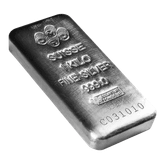 شمش نقره ۱ کیلوگرمی عیار 999.0 پمپ سوئیس (PAMP) ریختهگری