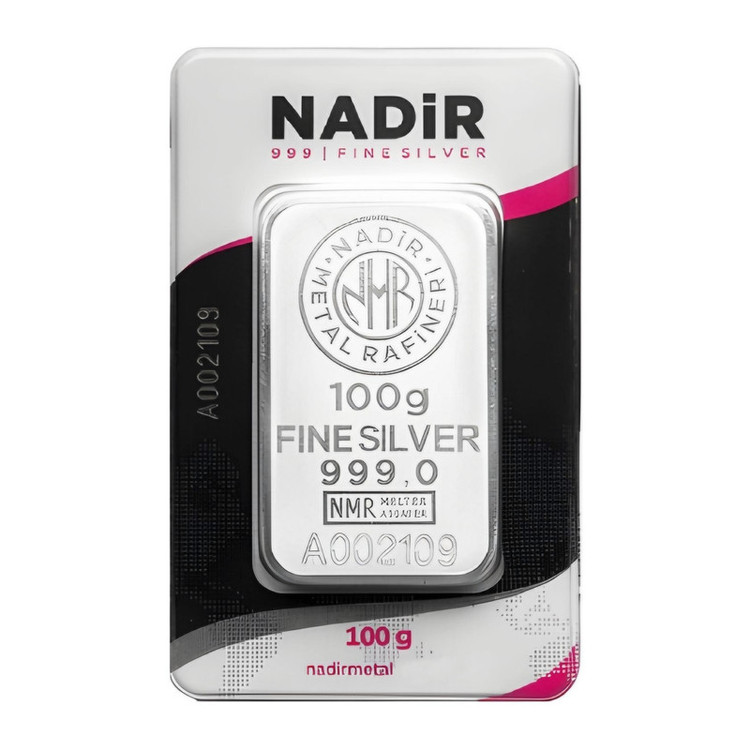 شمش نقره 100 گرمی توکنیکو عیار 999.9 | شمش نقره ایرانی TOKENIKO | قیراط98